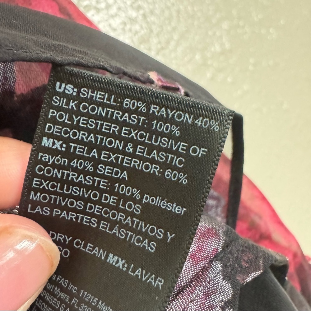 WHBM Organza Sleeve Silk Burnout Blouse - Picture 8 of 10